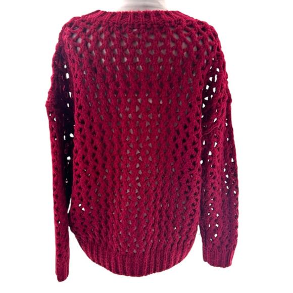 REISS Natalie open-knit wool-blend jumper sweater sz M - Picture 3 of 9